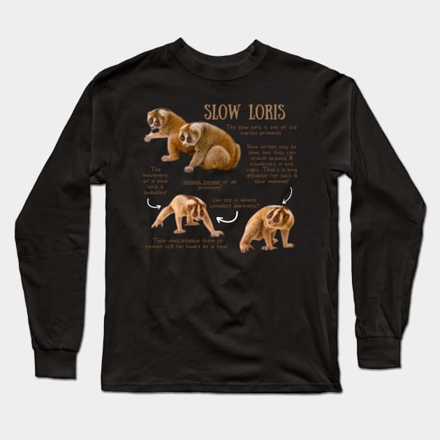 Slow Loris - Animal Facts Long Sleeve T-Shirt by Animal Facts and Trivias